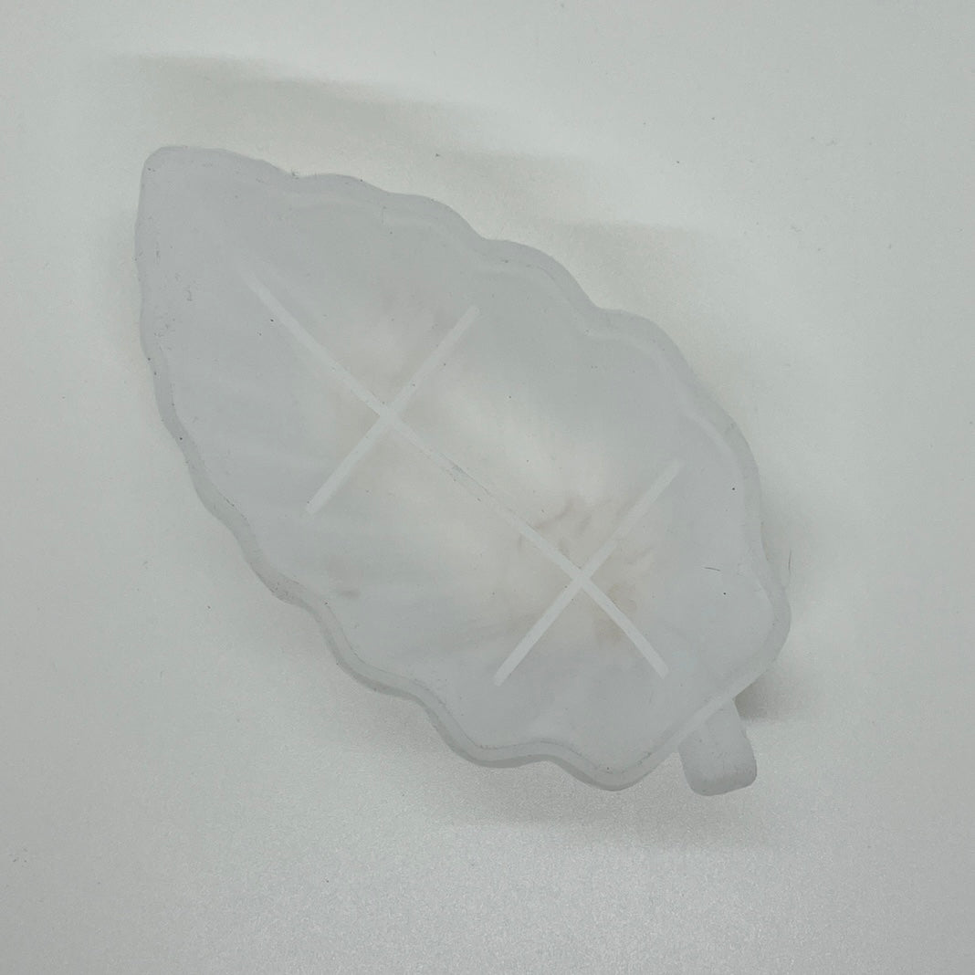DIY-silikone forme - aflang blad skål.