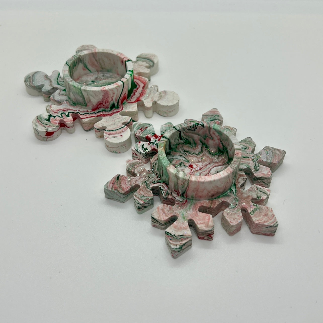 DIY-silikone forme - Snefnug Lysestage.