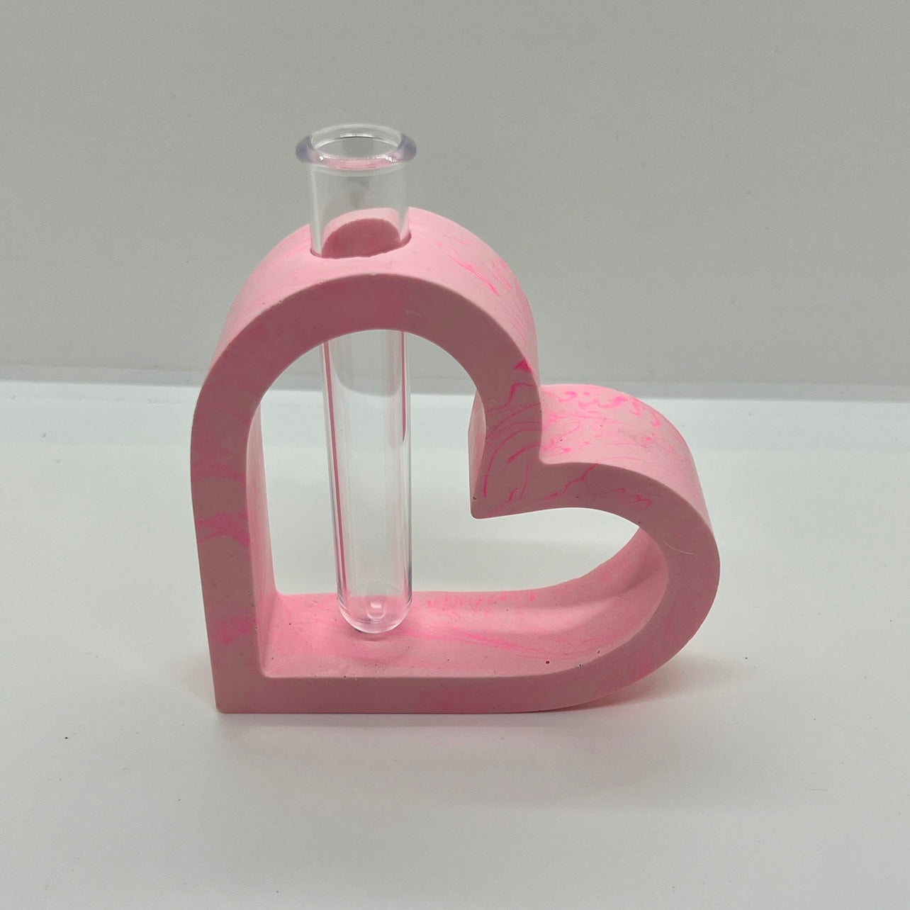 DIY-silikone forme - Hjerte vase med rør.